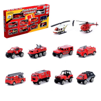 Машина металлическая «Пожарные», набор 10 шт. Машина металлическая «Пожарные», набор 10 шт.