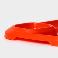 Блюдо для шашлыка с соусницей 30,3&times;21&times;2,5 см, цвет оранжевый