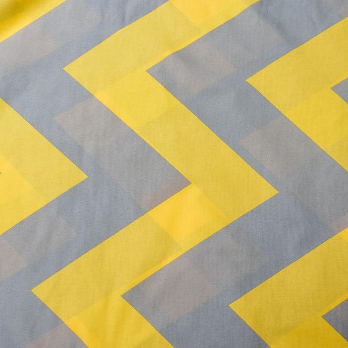 Постельное бельё Этель 2 сп &laquo;Жёлтый Шеврон&raquo; 175х215, 200х220, 70х70-2 шт