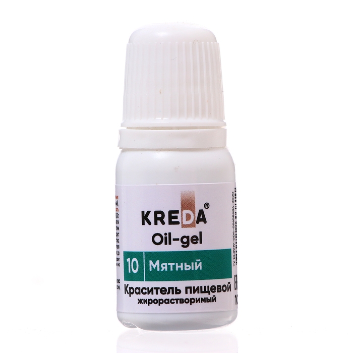 Краситель пищевой Oil-gel, жирорастворимый, мятный, 10 мл Краситель пищевой Oil-gel, жирорастворимый, мятный, 10 мл