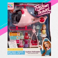 Игровой набор «Модное путешествие» вертолёт, кукла, аксессуары Игровой набор «Модное путешествие» вертолёт, кукла, аксессуары