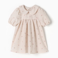 Платье Крошка Я "Цветочки", рост 80-86, бежевый Платье Крошка Я "Цветочки", рост 80-86, бежевый