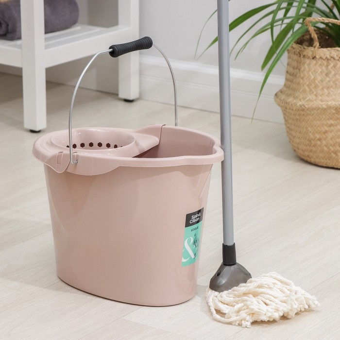 Набор для уборки МОП &laquo;Ориджинал&raquo;, ведро со сливом 12 л, швабра 110 см, цвет МИКС