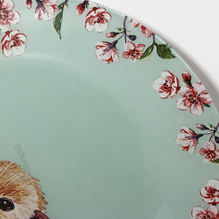 Тарелка стеклянная Доляна &laquo;Кролик&raquo;, d=20 см