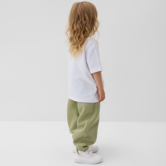 Брюки детские MINAKU: Exclusive print, цвет оливковый, Oversize рост 146 см