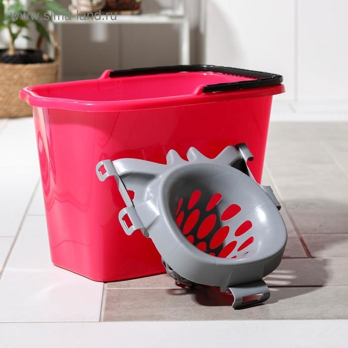 Ведро прямоугольное, 15 л, МОП, со сливом и отжимом, цвет МИКС Ведро прямоугольное, 15 л, МОП, со сливом и отжимом, цвет МИКС