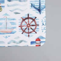 Набор ковриков для ванной и туалета Доляна &laquo;Морской&raquo;, 2 шт: 50&times;80, 40&times;50 см