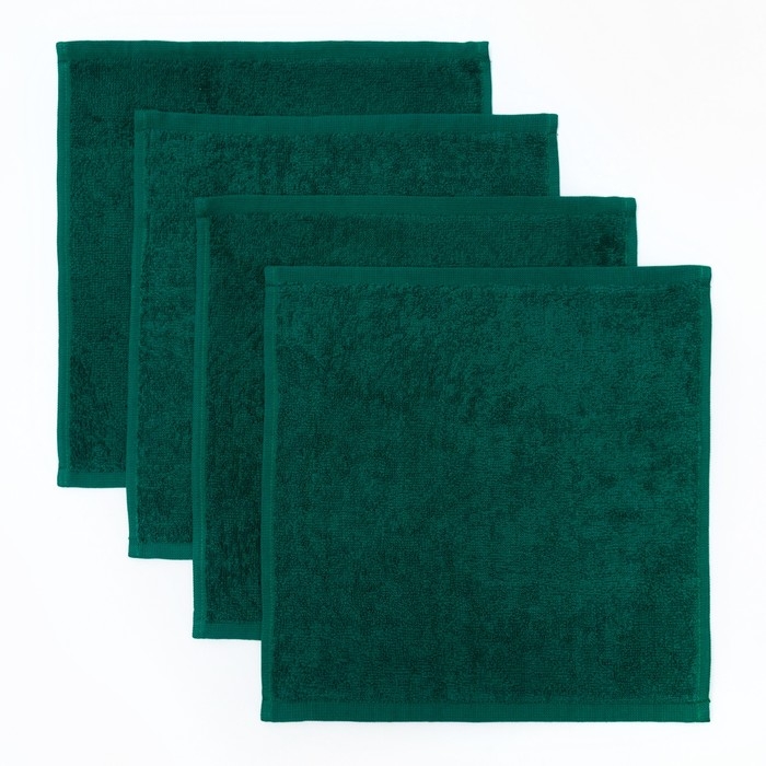 Набор махр. полотенец Этель Happy winter 30х30 см-4шт, хл 340г/м2