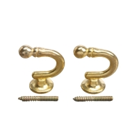 Крючок для штор KS003, однорожковый, цвет золото Крючок для штор KS003, однорожковый, цвет золото