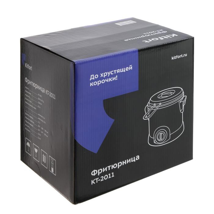 Фритюрница Kitfort КТ-2011, 1200 Вт, 1.4 л, серебристая Фритюрница Kitfort КТ-2011, 1200 Вт, 1.4 л, серебристая