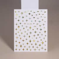 Наклейки для ногтей &laquo;Звезда&raquo;, объёмные, фольгированные, цвет золотистый