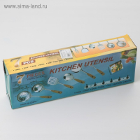 Набор кухонных принадлежностей «Стандарт», 6 предметов, на подвесе, цвет серебряный Набор кухонных принадлежностей «Стандарт», 6 предметов, на подвесе, цвет серебряный