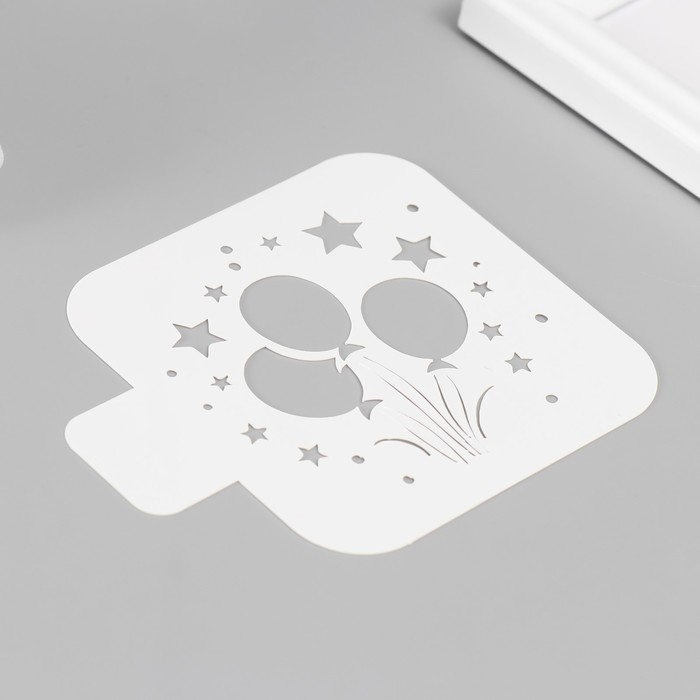 Трафарет "Воздушные шарики" 9х9 см