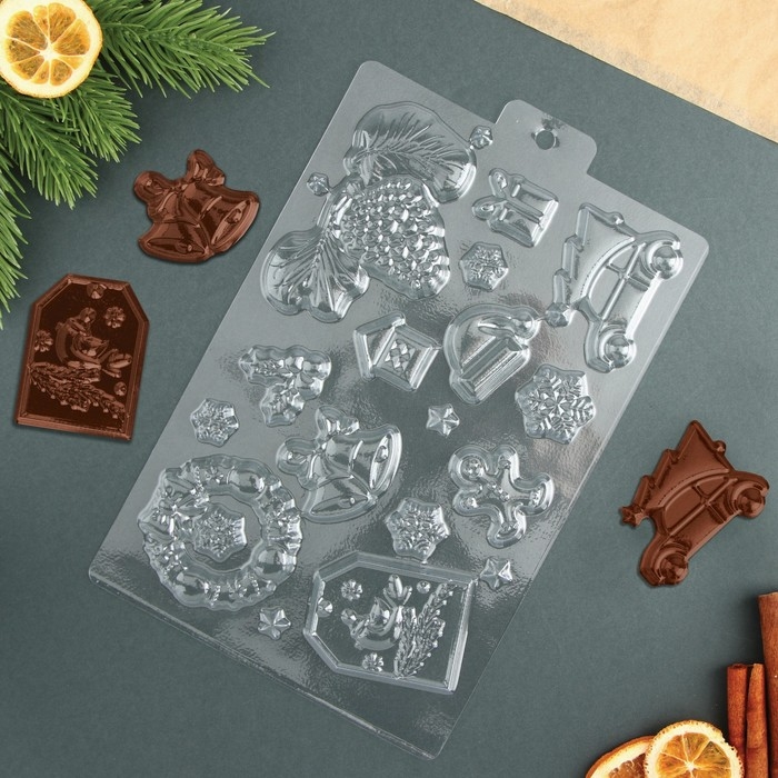 Новый год. Форма для шоколада &laquo;Новогодние традиции&raquo;, 21 х 14 см