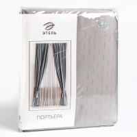 Штора портьерная Этель &laquo;Штрихи&raquo; цвет серый, на шторной ленте, 250х265 см