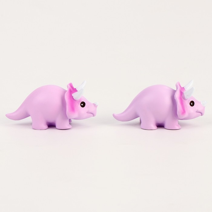 Миниатюра кукольная «Динозаврик», набор 2 шт., размер 1 шт. — 3 × 5,5 × 2 см, цвет фиолетовый Миниатюра кукольная «Динозаврик», набор 2 шт., размер 1 шт. — 3 × 5,5 × 2 см, цвет фиолетовый
