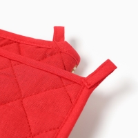 Набор кухонный Доляна "Больших успехов": прихватка 17х17 см, варежка-прихватка 20х28 см, 35% хлопок