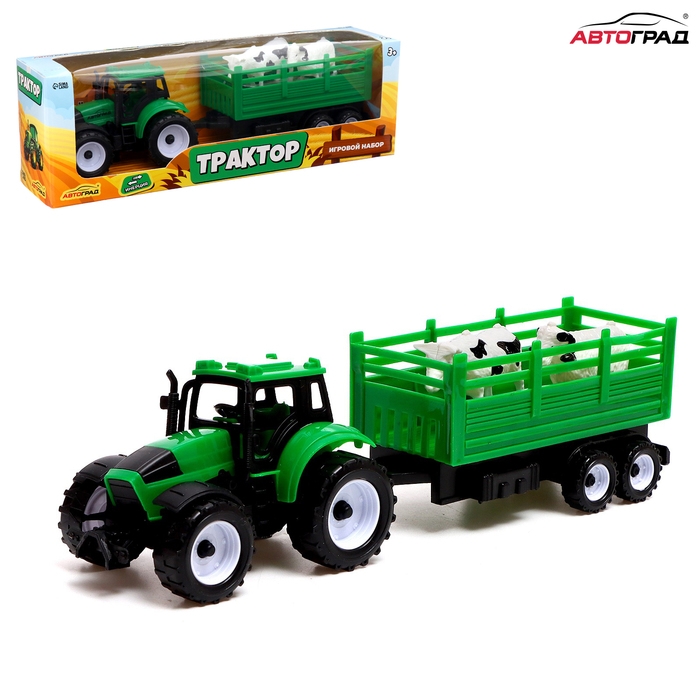 Трактор инерционный &laquo;Фермер&raquo;, с прицепом и животными