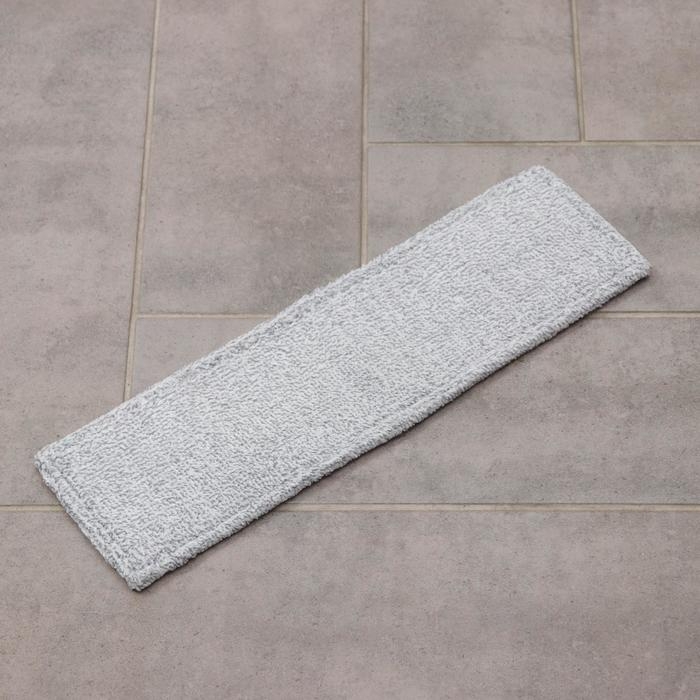 Насадка для плоской швабры арт. 5386763, 41&times;12 см, микрофибра, цвет серый