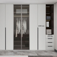 Ручка торцевая CAPPIO RT002BL, L=150 мм, м/о 128 мм, цвет черный