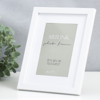 Фоторамка МДФ "Ellis" 15x20 см, с паспарту, белый Фоторамка МДФ "Ellis" 15x20 см, с паспарту, белый