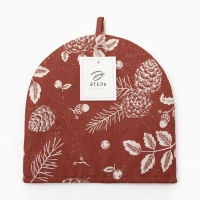 Новый год.Грелка на чайник Этель "New Year's plants" 28х28см, 100% хл, рогожка 186 г/м2 Новый год.Грелка на чайник Этель "New Year's plants" 28х28см, 100% хл, рогожка 186 г/м2