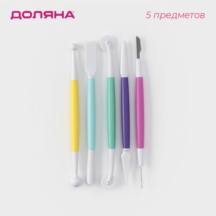 Набор для моделирования кондитерских украшений Доляна, 5 шт, 17 см Набор для моделирования кондитерских украшений Доляна, 5 шт, 17 см
