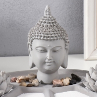 Сад камней Дзен "Будда и лотосы" 2 свечи 16,5х27х20,5 см Сад камней Дзен "Будда и лотосы" 2 свечи 16,5х27х20,5 см