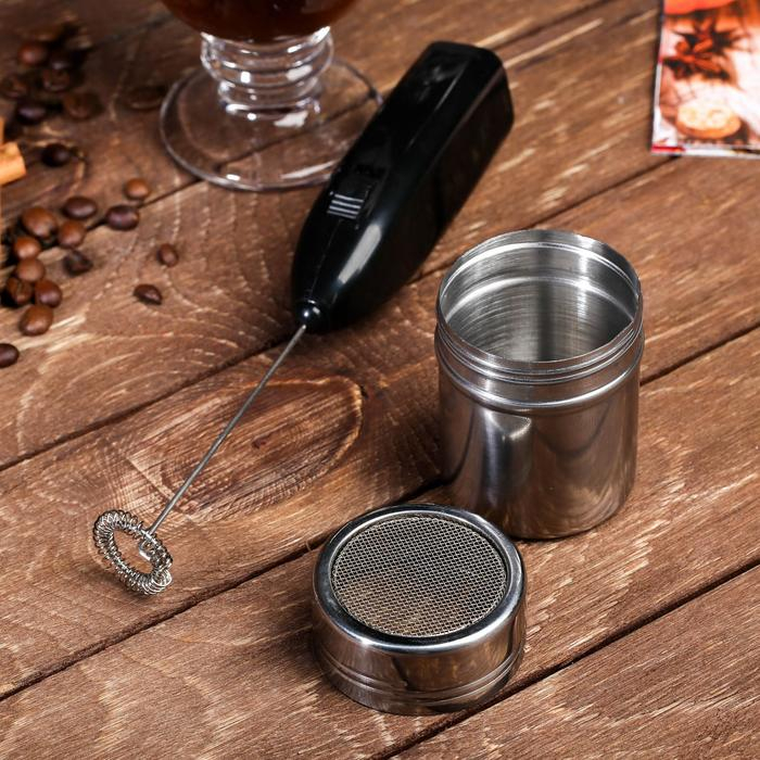 Набор для приготовления кофе &laquo;Лучшему из лучших&raquo;: кружка 320 мл, капучинатор от, ложка для высоких бокалов, диспенсер для какао