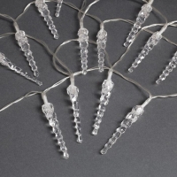 Гирлянда «Нить» 3 м с насадками «Сосульки 7,5 см», IP20, прозрачная нить, 20 LED, свечение мульти (RG/RB), мигание, USB Гирлянда «Нить» 3 м с насадками «Сосульки 7,5 см», IP20, прозрачная нить, 20 LED, свечение мульти (RG/RB), мигание, USB