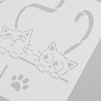 Трафарет пластик "Кошачья любовь" 21х29,7 см Трафарет пластик "Кошачья любовь" 21х29,7 см
