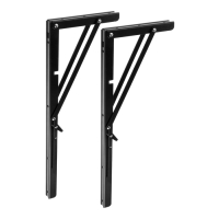 Кронштейн складной для столов и полок ТУНДРА, 2 шт, длина 450 мм, сталь цвет черный Кронштейн складной для столов и полок ТУНДРА, 2 шт, длина 450 мм, сталь цвет черный