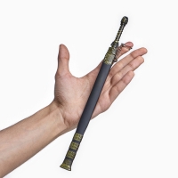 Сувенирное оружие подвесное мини "Меч в стиле аниме", брелок, 28 см, чёрный с золотом Сувенирное оружие подвесное мини "Меч в стиле аниме", брелок, 28 см, чёрный с золотом