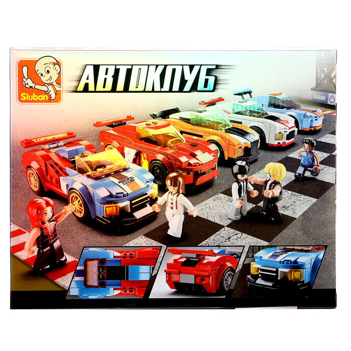 Конструктор гоночная машина Sluban Автоклуб, 164 детали, 6+