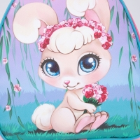 Рюкзак детский для девочки &laquo;Зайка с букетом&raquo;, 23х20,5 см, отдел на молнии