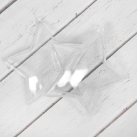 Заготовка - подвеска, раздельные части &laquo;Звезда&raquo;, размер собранной: 3.5 &times; 8 &times; 8 см