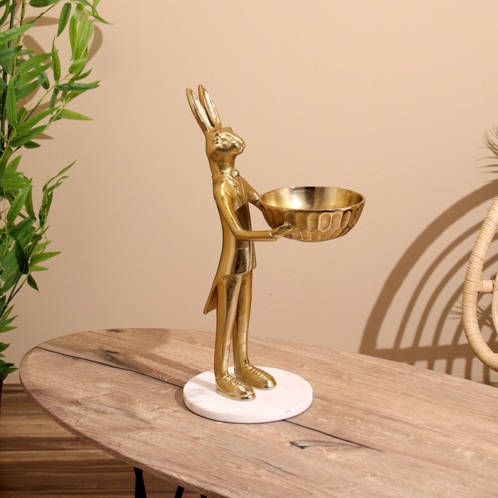 Ваза Ваза "Заяц угощает" алюминий 20х25х47 см