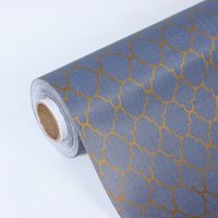 Клеёнка на стол Доляна &laquo;Орнамент&raquo;, на тканевой основе, ширина 137 см, рулон 20 м, толщина 0,22 мм, цвет серый