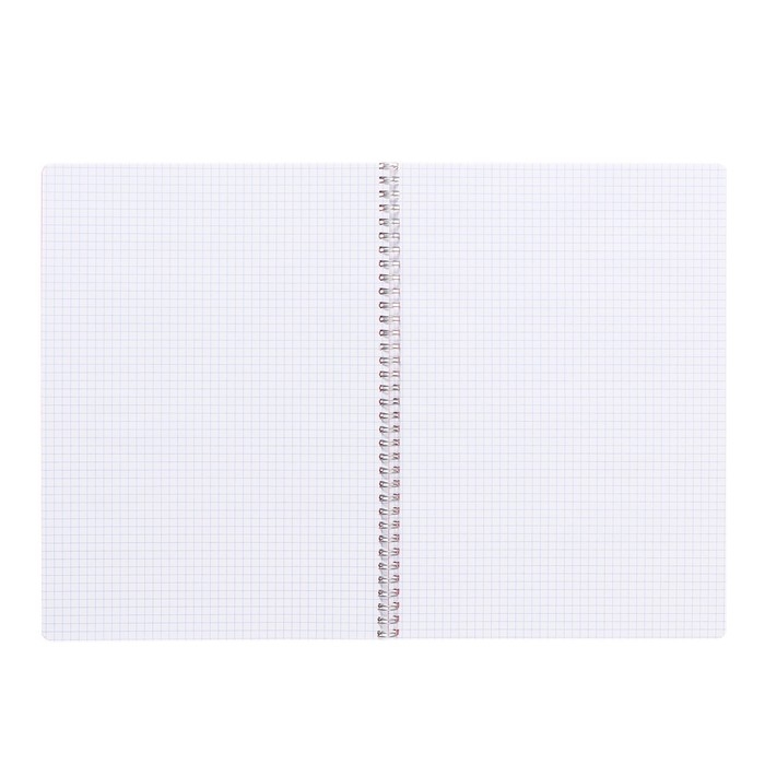 Тетрадь на гребне A4 48 листов в клетку Calligrata Красная, пластиковая обложка, блок офсет Тетрадь на гребне A4 48 листов в клетку Calligrata Красная, пластиковая обложка, блок офсет