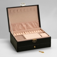 Подставка для украшений &laquo;Шкатулка&raquo; 2 яруса, 17&times;23&times;10 см, цвет чёрный