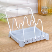 Держатель для крышек с поддоном, 25&times;18,5&times;4,5 см, цвет МИКС