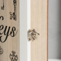 Ключница дерево 6 крючков "Ключи" 26х20,3х5,5 см