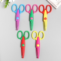 Ножницы рельефные "Цветик" (набор 5 шт) 13 см МИКС Ножницы рельефные "Цветик" (набор 5 шт) 13 см МИКС