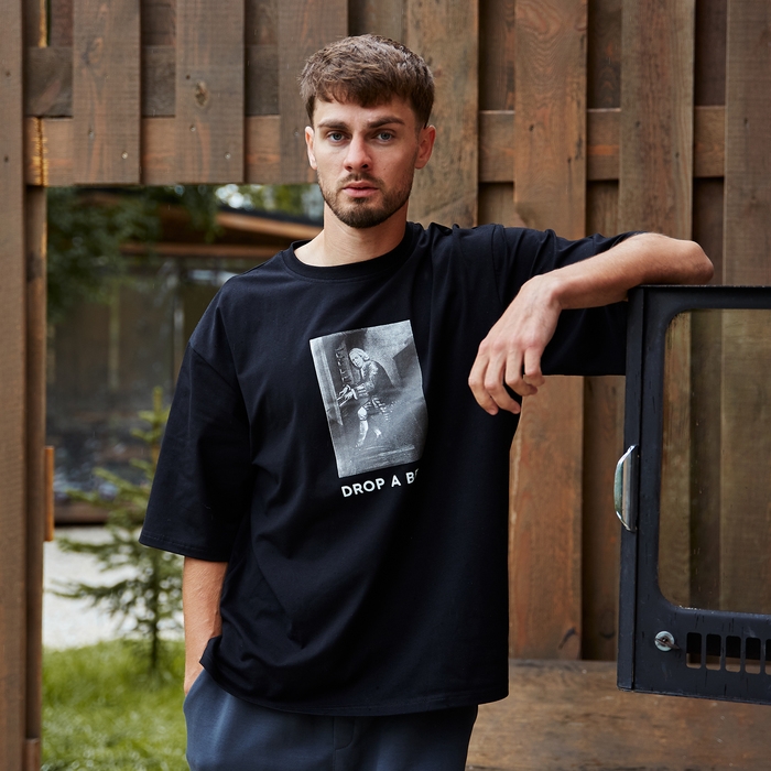 Футболка мужская KAFTAN "Drop", черный, р. 54