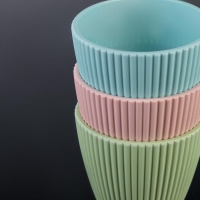 Кашпо для цветов &laquo;Рифф&raquo;, пластик, 450 мл, цвет МИКС