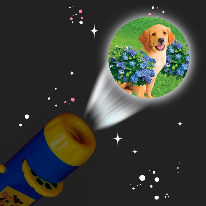 Проектор-фонарик &laquo;Весёлые зверята&raquo;, 6 слайдов, свет