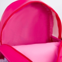 Рюкзак детский для девочки из искусственной кожи &laquo;Мишка&raquo;, с карманом из плюша. 27х23 х 10 см