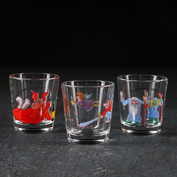Набор питьевой &laquo;Приколы&raquo;, 7 предметов: графин 500 мл, стопки 50 мл, 6 шт