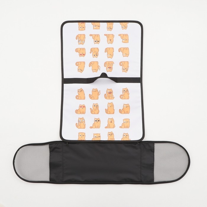 Сумка - переноска для животных каркасная, 45 х 25 х 30 см, белая с котами Сумка - переноска для животных каркасная, 45 х 25 х 30 см, белая с котами