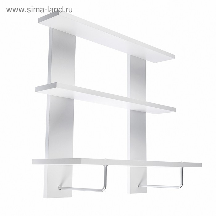 Полка подвесная для ванной комнаты Полка подвесная для ванной комнаты "Вега 6001", с держателем полотенец, 60 х 22,6 х 54,8 см